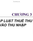 PHÁP LUẬT THUẾ THU VÀO THU NHẬP