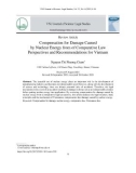 Bồi thường thiệt hại do năng lượng hạt nhân gây ra dưới góc nhìn pháp luật so sánh và khuyến nghị cho Việt Nam