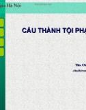 Bài giảng Cấu thành tội phạm - Chu Thị Trang Vân