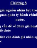 Bài giảng Tổ chức nhân sự hành chính nhà nước: Chương 8 - ThS. Trương Quang Vinh