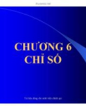 Bài giảng Nguyên lý thống kê kinh tế: Chương 6