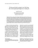 Về chủ quyền lịch sử, pháp lý của Việt Nam đối với hai quần đảo Hoàng Sa và Trường Sa