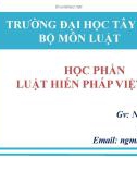 Bài giảng Luật hiến pháp Việt Nam: Chương 0 - NguyễnMinhNhật