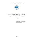 Thanh toán quốc tế - ĐH Kinh tế TP.HCM