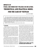 Impacts of fiscal and monetary policies on inflation: Theoretical and practical model for the case of Vietnam