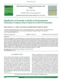 Significance of economic activities in environmental protection: Evidence from a panel of 4-ASEAN economies