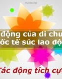 Tác động của di chuyển quốc tế sức lao động