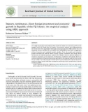 Imports, remittances, direct foreign investment and economic growth in Republic of the Fiji Islands: An empirical analysis using ARDL approach