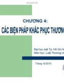 Bài giảng Các biện pháp khắc phục thương mại - Trần Viết Dũng