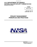 PROJECT MANAGEMENT PRINCIPLES AND PRACTICES: NSO O 413.XB