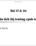 Bài giảng Kinh tế học vi mô dành cho chính sách công: Bài 15 và 16 - GV. Huỳnh Thế Du