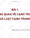 Bài giảng Luật cạnh tranh: Bài 1 - TS. Trần Thị Thu Phương