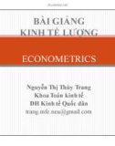 Bài giảng Kinh tế lượng - Nguyễn Thị Thùy Trang