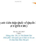 Bài giảng Công ước Liên hiệp quốc về Quyền Trẻ em (CƯQTE/CRC)