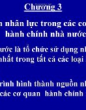 Bài giảng Tổ chức nhân sự hành chính nhà nước: Chương 3 - ThS. Trương Quang Vinh