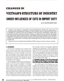 Changes in Vietnam s structure of industry under influences of cuts in import duty