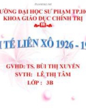 Báo cáo Kinh tế Liên Xô 1926-1940