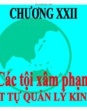 Bài giảng Luật Hình sự Việt Nam: Chương 22 - ThS. Trần Đức Thìn