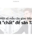 Một số mẫu câu giao tiếp rất chất để săn Tây