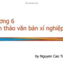 Bài giảng Nhập môn công tác kỹ sư Công nghệ thông tin: Chương 6 - Nguyen Cao Tri