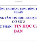 Bài giảng Học phần Tin học căn bản