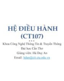 Bài giảng Hệ điều hành: Chương mở đầu - Hà Duy An (ĐH Cần Thơ)