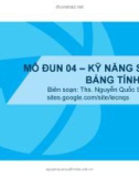 Bài giảng Kỹ năng sử dụng CNTT cơ bản: Mô đun 04 - ThS. Nguyễn Quốc Sử