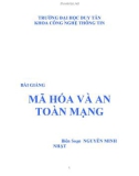 Bài giảng về MÃ HÓA VÀ AN TOÀN MẠNG