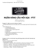 Ngân hàng câu hỏi SQA - PTIT