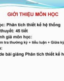 Giới thiệu môn học: Hệ thống thông tin