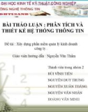 Bài thảo luận phân tích và thiết kế hệ thống thông tin đề tài: Xây dựng phần mềm quản lý kinh doanh công ty