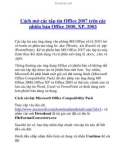 Cách mở các tập tin Office 2007 trên các phiên bản Office 2000, XP, 2003