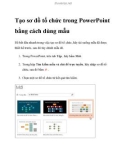 Tạo sơ đồ tổ chức trong PowerPoint bằng cách dùng mẫu