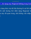 Bài giảng điện tử môn tin học: Sử dụng mục Regional Setting trong Control Panel