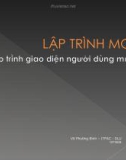 Bài giảng điện tử môn tin học: Lập giao diện người dùng mức cao