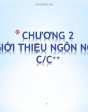 Chương 2 - Giới thiệu ngôn ngữ C/C++