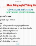 Bài giảng Công nghệ phần mềm: Giới thiệu môn học - ThS. Nguyễn Thị Bích Ngân