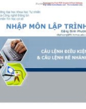 Câu lệnh điều khiển và câu lệnh rẽ nhánh