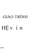 Giáo trình Hệ vi điều khiển: Phần 1