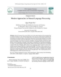 Modern approaches in natural language processing