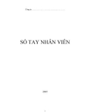 mẫu sỔ TAY NHÂN VIÊN (bản viêt)