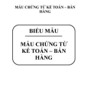 Mẫu chứng từ kế toán - Bán hàng