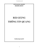 Bài giảng Thông tin quang: Phần 1 - Trường Đại học Thái Bình