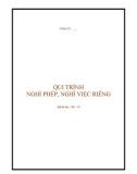 Mẫu Quy trình nghỉ phép, nghỉ việc riêng