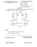 Đề thi kết thúc môn Lắp mạch điện tử cơ bản có đáp án - Trường TCNDTNT Bắc Quang (Đề số 4)