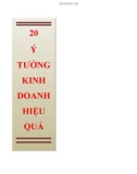 20 Ý tưởng kinh doanh hiệu quả