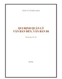 Quy định quản lý văn bản đến, đi