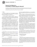 Standard Test Methods for Permeability of Weakly Magnetic Materials