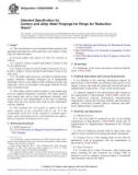 Standard Specification for Carbon and Alloy Steel Forgings for Rings for Reduction Gears