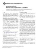 Standard Specification for Ultrasonic Angle-Beam Examination of Steel Plates